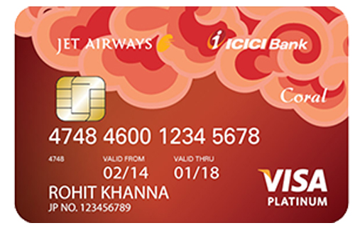Jet Airways ICICI Bank Coral Visa Credit Cards