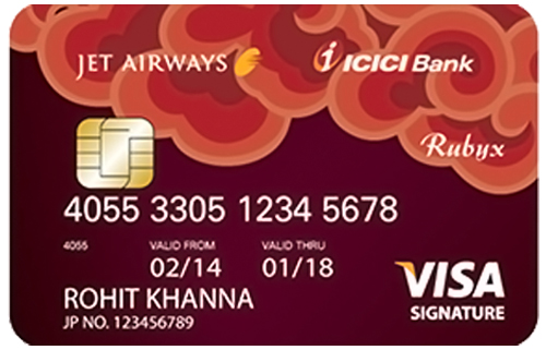 JJet Airways ICICI Bank Rubyx Visa Credit Card