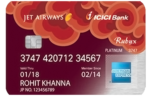 Jet Airways ICICI Bank Rubyx American Express Credit Card