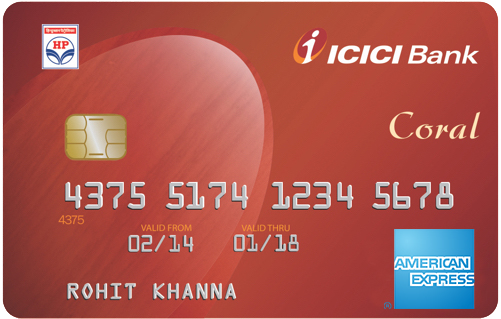 icici bank hpcl coral american express Credit Card